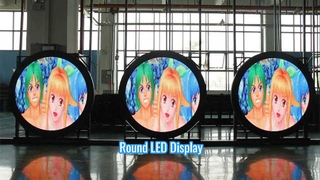 Runder LED-Außenwerbebildschirm mit 2 m Durchmesser