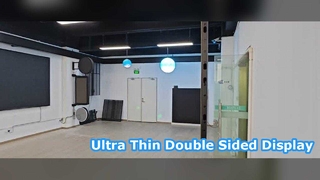 Ultradünnes doppelseitiges LED-Display für moderne Werbung