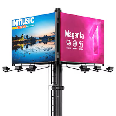 Outdoor Waterproof Light Pole LED Display Screen P3.91 Full Color