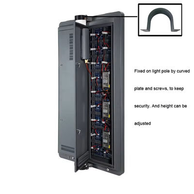 Outdoor Waterproof Light Pole LED Display Screen P3.91 Full Color