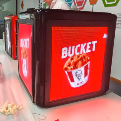 Customized Full Colour Creative LED Display Takeaway Box For Food Delivery 5V