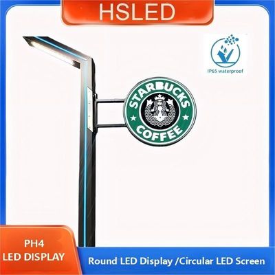 Vollfarbige P4.28 Doppelseitige runde Form LED-Logo Kreis LED-Display-Plakette